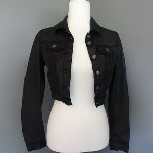 Cropped Long Sleeve Black Jacket
